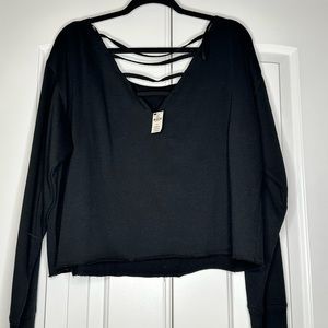 Black Pink cropped sweat shirt